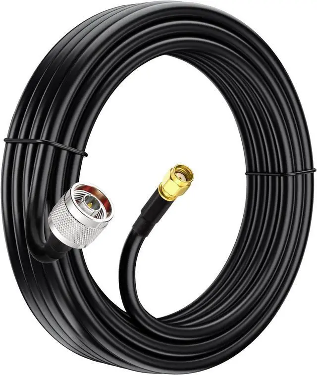 Alt view image 2 of 5 - Eightwood N Male to RP-SMA Male Cable KSR240 Low Loss Extension Cable 10ft for Outdoor Yagi WiFi Antenna WiFi Router Helium Hotspot Miner LoraWan Antenna