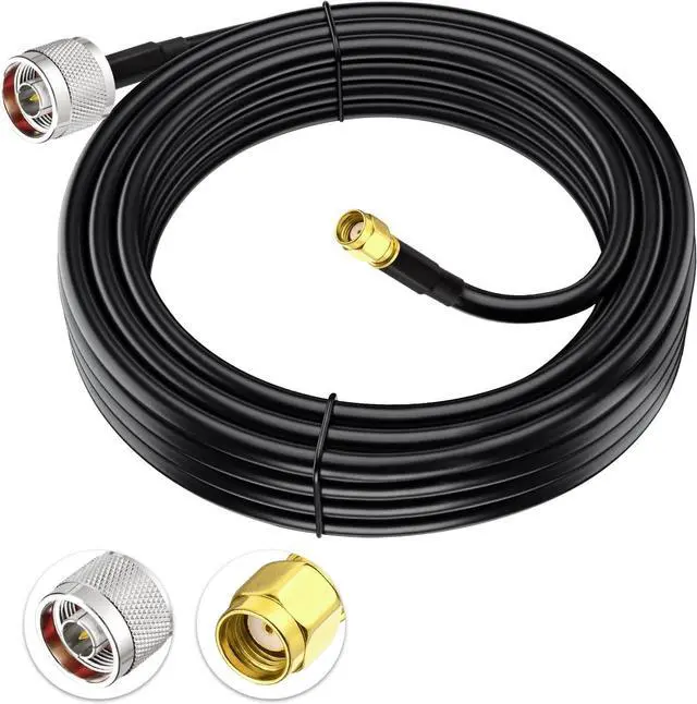 Alt view image 5 of 5 - Eightwood N Male to RP-SMA Male Cable KSR240 Low Loss Extension Cable 10ft for Outdoor Yagi WiFi Antenna WiFi Router Helium Hotspot Miner LoraWan Antenna