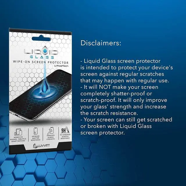 Alt view image 6 of 6 - Screen Protector Wipe On Scratch and Shatter Resistant Nano Protection for All Phones Tablets Smart Watches - Universal (New and Advanced)