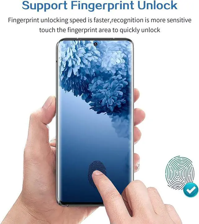 Alt view image 3 of 7 - Galaxy S20 FE Screen Protector and Camera Protector, [3 Screen Protectors+3 Camera Protectors][Support Fingerprint] Tempered Glass Screen Protector for Samsung Galaxy S20 FE 5G/4G