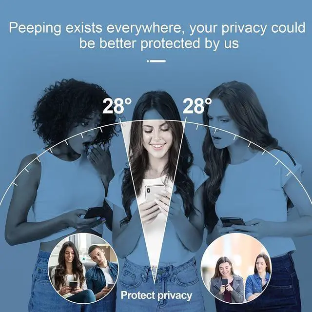 Alt view image 5 of 7 - PDDKISS Compatible for iPhone 14 Pro Max Privacy Screen Protector 6.7 inch Display, Gradient Colorful Anti Spy Anti Blue Light HD Screen Protector Tempered Glass Easy Installation