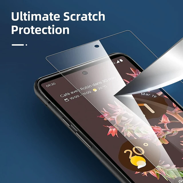 Alt view image 6 of 7 - NEWC for Google Pixel 6 Screen Protector Tempered Glass Bubble Free