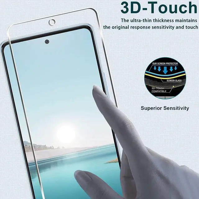 Alt view image 5 of 7 - [3+3 Pack] Galaxy A53 5G Screen Protector + Camera Lens Protector, HD Tempered Glass Film, 9H Hardness, Scratch Resistant, Easy Installation, Bubble Free, Screen Protector for Samsung Galaxy A53 5G