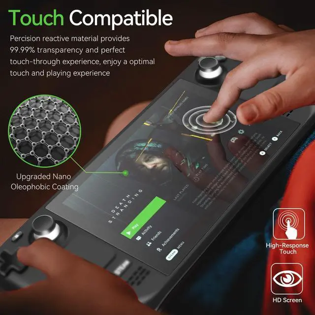 Alt view image 7 of 7 - ivoler [2 Pack Screen Protector Matte Tempered Glass for Steam Deck 7 inch 2022, Matte Anti Glare Screen Protector with [Alignment Frame] Anti-Scratch Full Coverage Guard for Valve Steam Deck