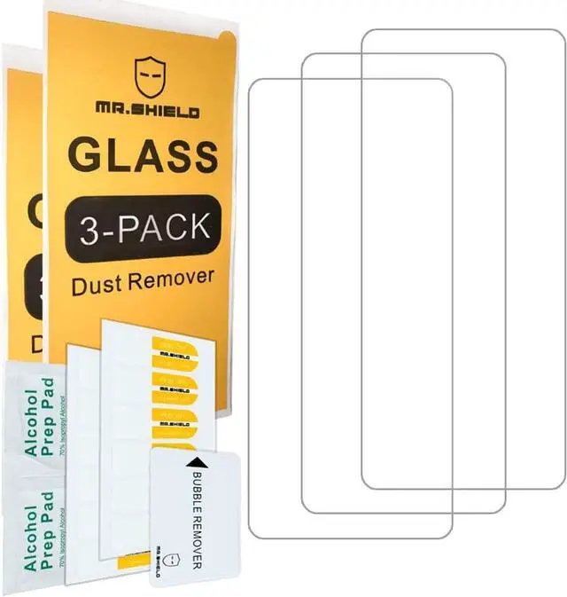 Alt view image 2 of 6 - Mr.Shield [3-Pack] Designed For OnePlus (Nord N100) [Tempered Glass] Screen Protector [Japan Glass With 9H Hardness] with Lifetime Replacement, Welcome to consult