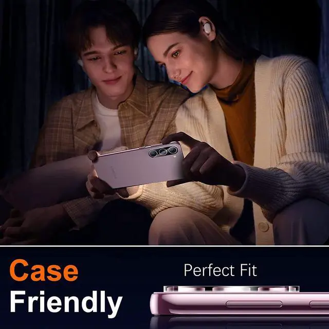 Alt view image 5 of 7 - UniqueMe for S23 Plus Screen Protector,Ultrasonic Fingerprint Unclock[2+2 Pack] Samsung Galaxy S23+ / S23 Plus 6.6 inch 9H Tempered Glass and Camera Lens Protector Case Friendly