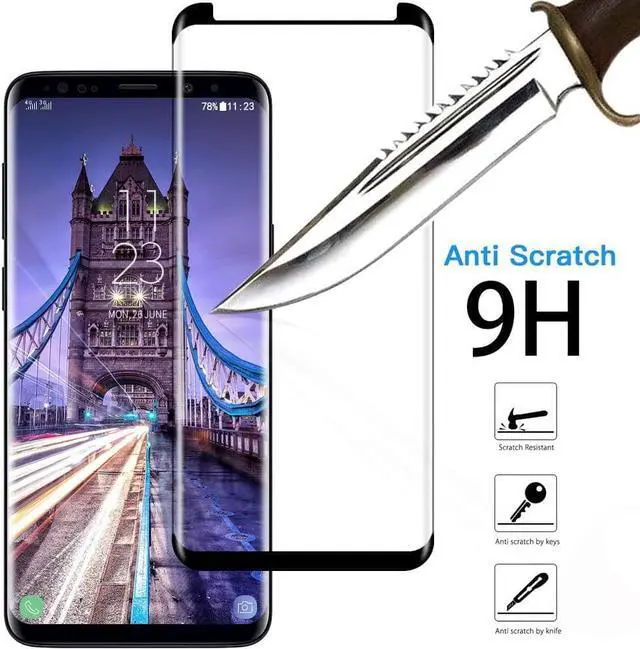 Alt view image 5 of 7 - 2-PACKCoolpow Designed for Samsung Galaxy S9 Plus Screen Protector, Case Friendly, Anti-Bubble, 3D Curved Coverage, Samsung S9 Plus Screen Protector Tempered Glass Cell Phone Film.NOTE:Not for S9
