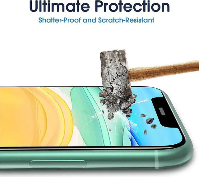 Alt view image 5 of 6 - amFilm OneTouch Glass Screen Protector for iPhone 11, iPhone XR (6.1") with Easy Installation Kit, Tempered Glass, 2 Pack