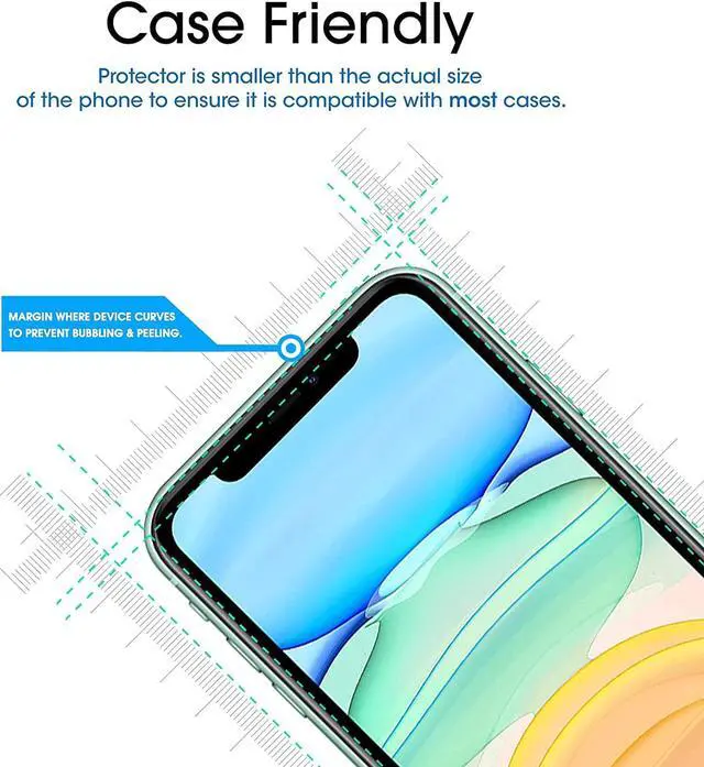 Alt view image 4 of 6 - amFilm OneTouch Glass Screen Protector for iPhone 11, iPhone XR (6.1") with Easy Installation Kit, Tempered Glass, 2 Pack