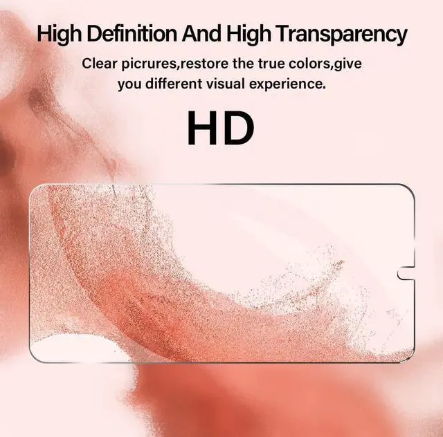 Alt view image 6 of 6 - Galaxy S22 Tempered Glass Screen Protector + Camera Lens Protector [ 2 + 2 Pack ][Case Friendly] [Anti-Scratch] [Ultrasonic Fingerprint Unlock] Clear HD Glass Protective Film for  Galaxy S22