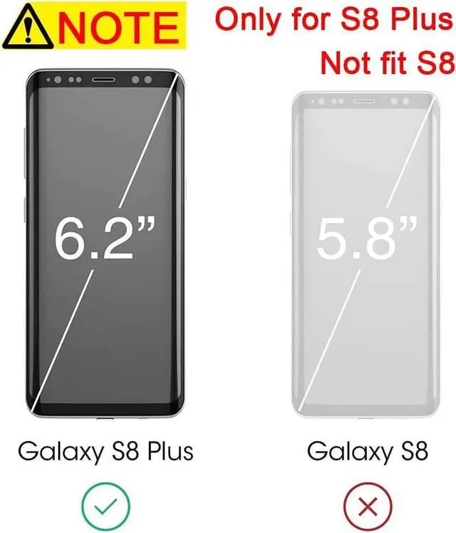 Alt view image 2 of 7 - 2-PACKCoolpow Designed for Samsung Galaxy S8 Plus Screen Protector Case Friendly, Anti-Bubble, 3D Curved, Samsung S8 Plus Screen Protector S8+Tempered Glass cell Phone FilmNOTE:not for S8 & NOTE 8