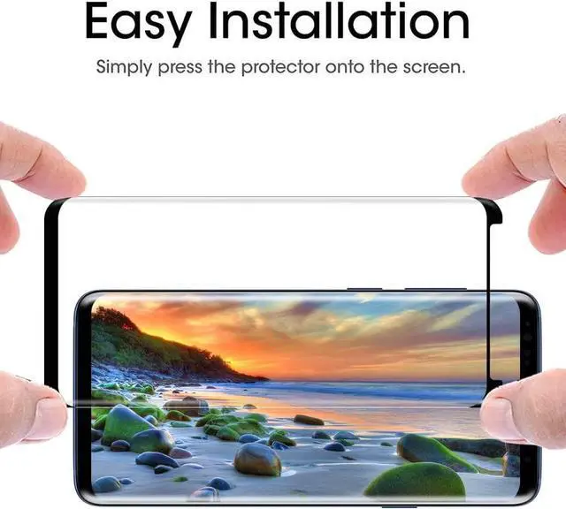 Alt view image 6 of 7 - 2-PACKCoolpow Designed for Samsung Galaxy S8 Plus Screen Protector Case Friendly, Anti-Bubble, 3D Curved, Samsung S8 Plus Screen Protector S8+Tempered Glass cell Phone FilmNOTE:not for S8 & NOTE 8