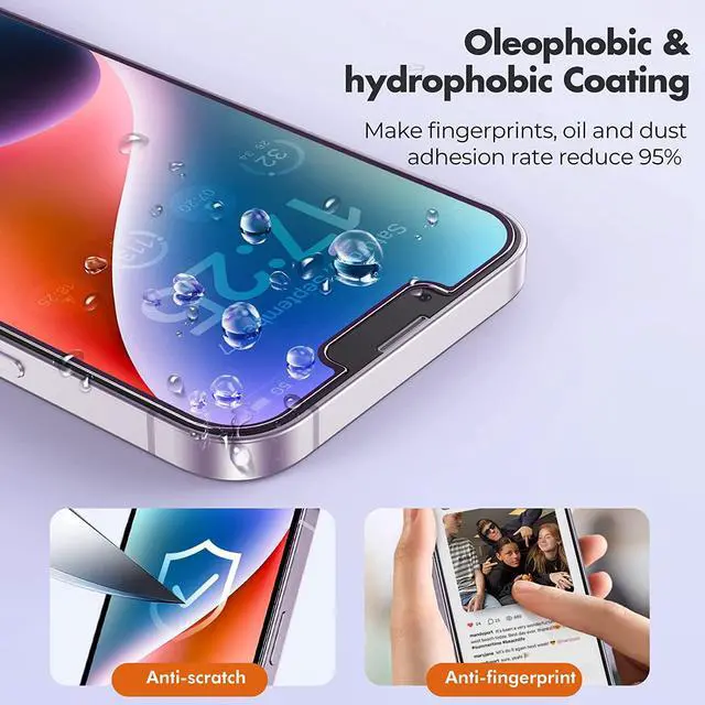 Alt view image 7 of 7 - UNBREAKcable Shatterproof Screen Protector for iPhone 13 Pro Max/iPhone 14 Plus [3-Pack] [99.99% HD Clear] [Easy Installation Frame] [9H Hardness][Bubble Free] [Full Coverage] for Apple 6.7''