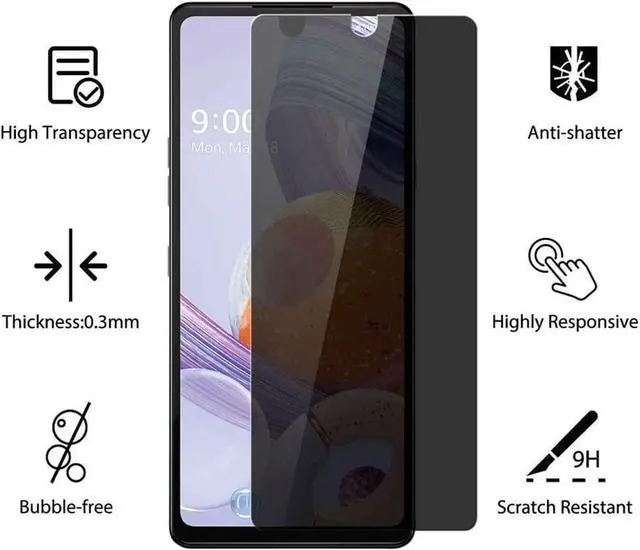 Alt view image 4 of 7 - [2-Pack] Privacy Screen Protector for  Galaxy S23 Ultra 9H Hardness Anti-Spy 3D Curve Edge Tempered Glass Screen Protectors for  Galaxy S23 Ultra 6.8 inch