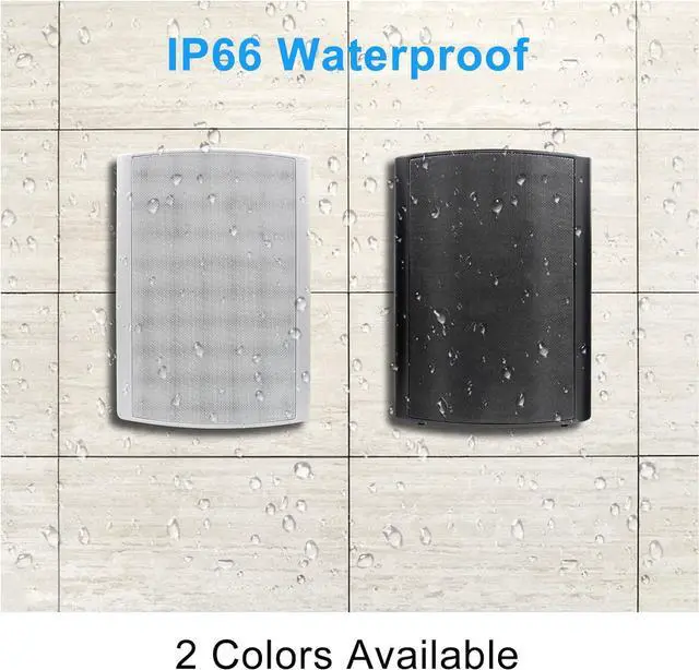 Alt view image 4 of 7 - 6.5 Inch 400W Outdoor Speakers Wired Waterproof Passive, Wall Mount Speakers for Patio Home Garage Pool (White)