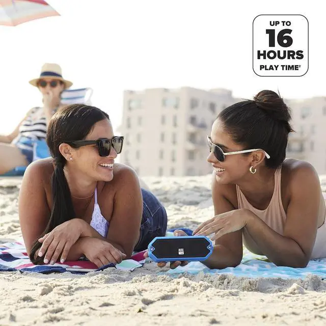 Alt view image 4 of 7 - Altec Lansing - HydraJolt Wireless Bluetooth Speaker, Waterproof Portable Speakers with Built in Phone Charger and Lights, Everything Proof Outdoor, Shockproof, Snowproof, 16 Hours Playtime