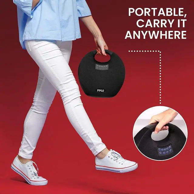 Alt view image 6 of 7 - Pyle Wireless Portable Bluetooth Speaker, with Built in Rechargeable Battery, Wireless Microphone, Clear Surround Sound, 220 Watt Waterproof Speaker for Indoor and Outdoor Activities