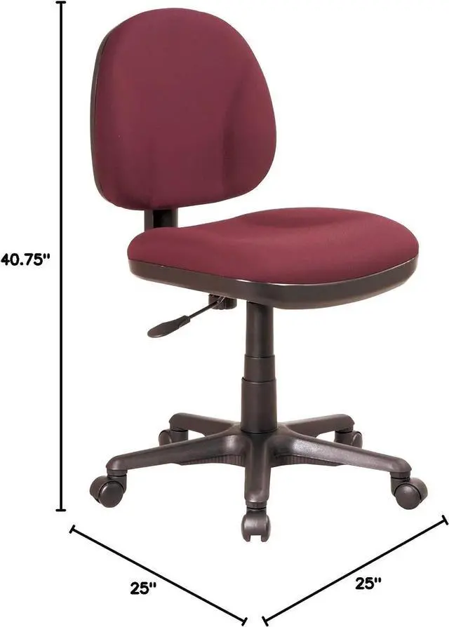 Alt view image 7 of 7 - Office Star Pneumatic Sculptured Office Task Chair with Thick Padded Seat and Built-in Lumbar Support, Black, Welcome to consult