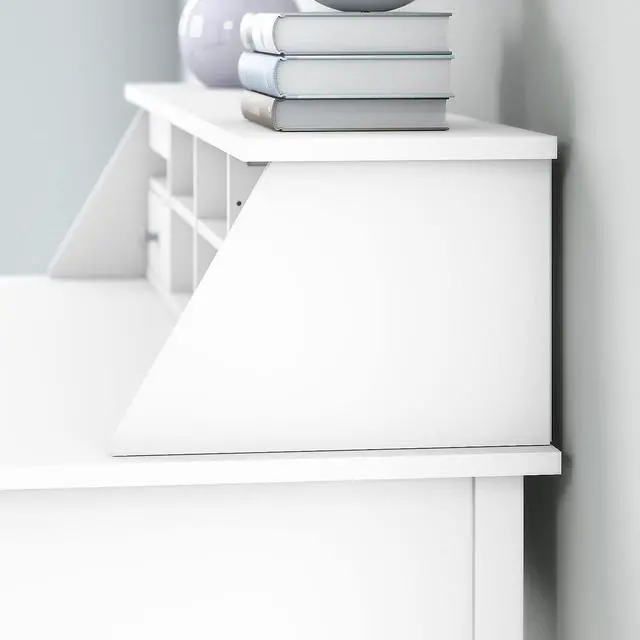 Alt view image 7 of 7 - Bush Furniture Broadview Desktop Organizer, Pure White (BDH154WH-03)