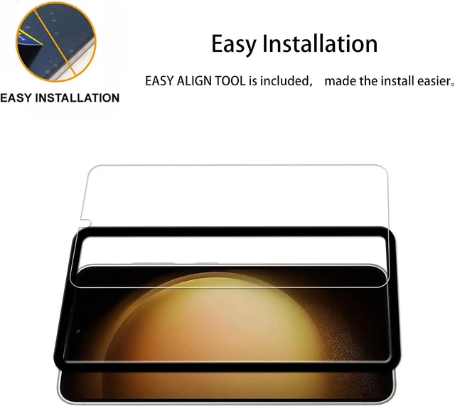 Alt view image 2 of 7 - Easy Alignment Frame Designed For Galaxy S23 5G Tempered Glass Screen Protector 2-Pack Camera Lens Protector Film 2-Pack
