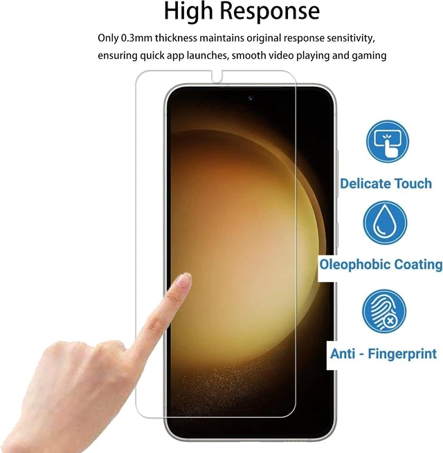 Alt view image 6 of 7 - Easy Alignment Frame Designed For Galaxy S23 5G Tempered Glass Screen Protector 2-Pack Camera Lens Protector Film 2-Pack