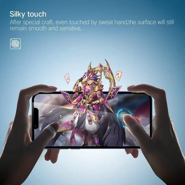 Alt view image 6 of 7 - PERFECTSIGHT Anti Blue Light Screen Protector Compatible with iPhone 13 Pro Max 6.7 inch, Eye Care HD Clear Tempered Glass - Anti Eye Fatigue & Eye Dry Easy Installation