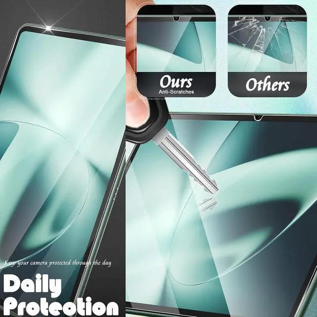 Alt view image 4 of 7 - (3 Pack Compatible for OnePlus Pad 11.61 inch Screen Protector, Tempered Glass 2.5D Arc Edges 9 Hardness HD Bubble-Free (Lifetime Replacement)