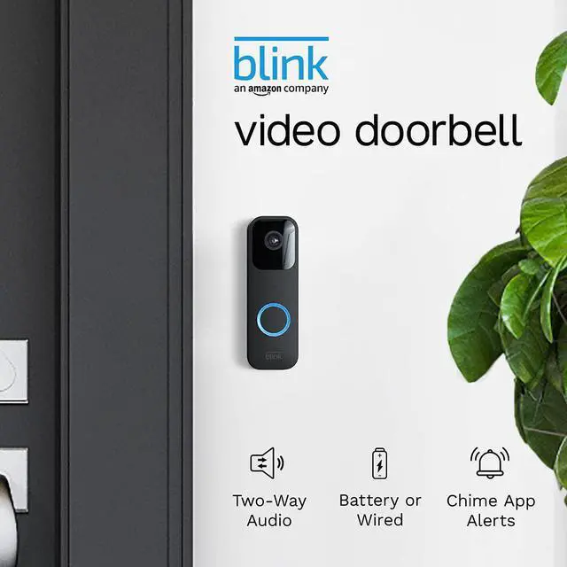 Alt view image 2 of 6 - Blink Video Doorbell | Two-way audio, HD video, motion and chime app alerts and Alexa enabled  wired or wire-free (Black)