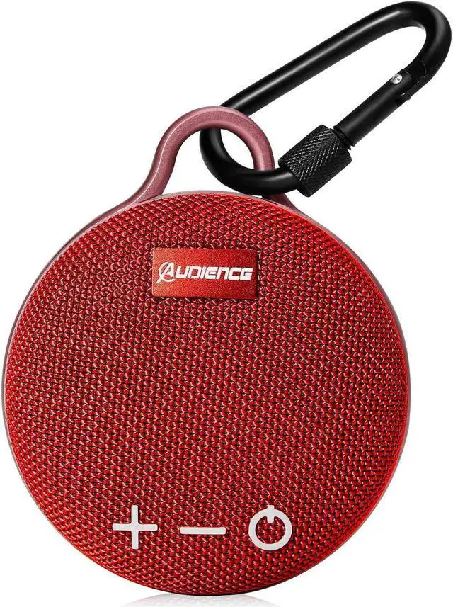 Main image of UrbanX Bluetooth 5.0 Wireless IPX7 Waterproof Speaker with Clip, 20H Playtime, Compact Speaker with Punchy Bass for Apple iPhone 7/8/SE/XR/X/XS/11/12/13/14/15 & Beach, Pool, Boat, Biking Red 1 Pack