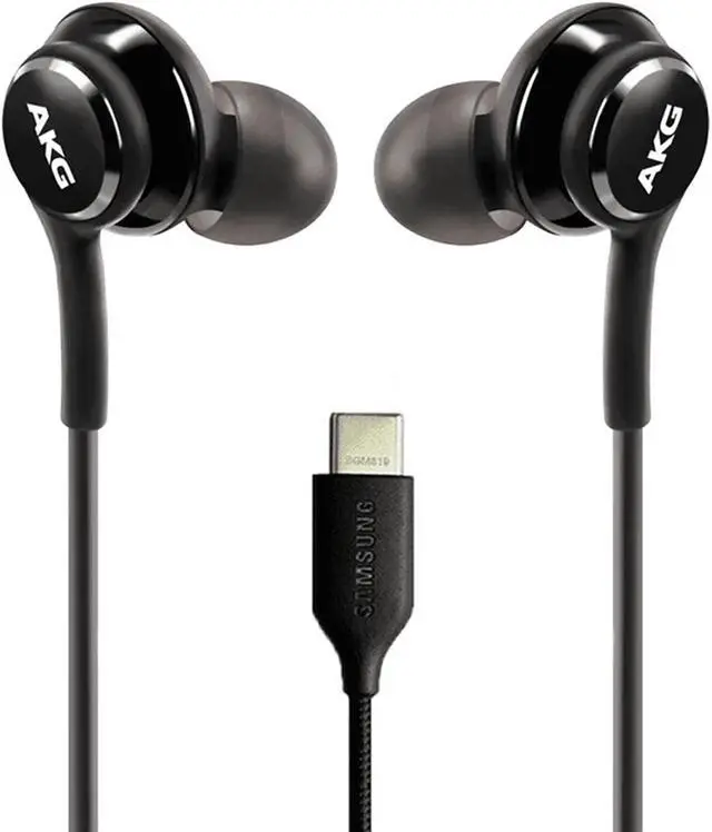 Main image of OEM UrbanX 2021 Stereo Headphones for Samsung Galaxy S21 5G Braided Cable - Designed by AKG - with Microphone (Black) USB-C Connector (US Version with Warranty)