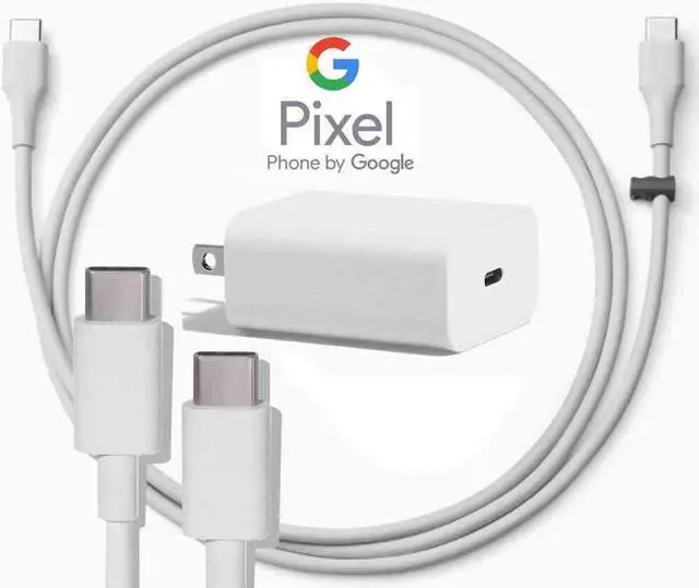 Main image of USB-C Charging Rapidly Fast USB C Fast Wall Charger for Google Pixel 6a/6/6 XL and Other Pixel Devices (18W 3A PD Power Adapter + 6.6 Foot USB-C, C-C Cable) - Red