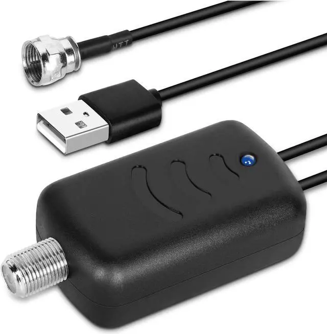 Main image of Indoor TV Antenna Amplifier Low Noise Antenna Signal Booster For HD TV Indoor Antenna Clears Up Pixelated Low-Strength Channels HD TV Digital VHF UHF with AC Power Adapter