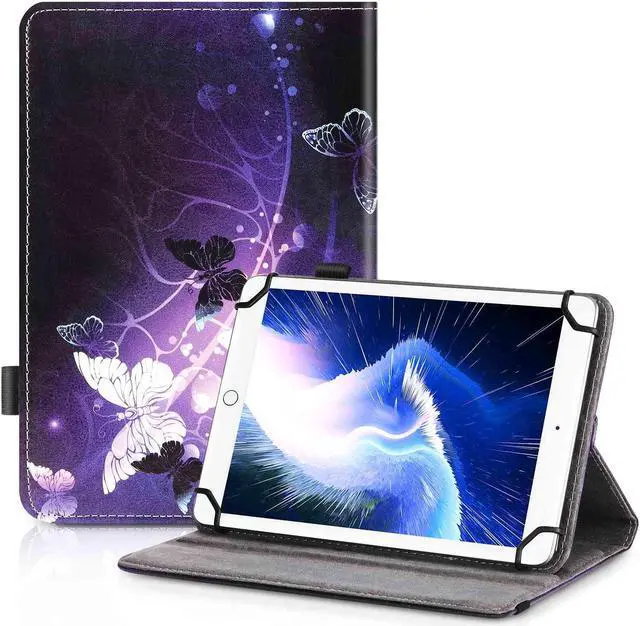 Main image of UrbanX 7"-8" Inch Universal Tablet Case, Protective Cover Stand Folio Case for BLU Touch Book 7.0 Lite 7 8 Inch, with 360 Degree Rotatable Kickstand, Multiple Viewing Angles And Stylus Holder