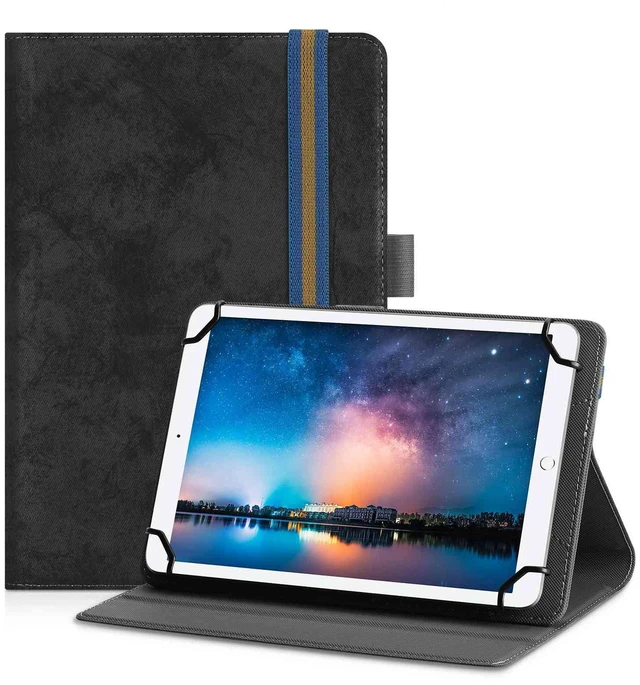Main image of UrbanX Universal Case for 7-8 inch Tablet,Stand Folio Tablet Case Protective Cover for Apple iPad mini (2019)Touchscreen Tablet,Adjustable Fixing Band and Multiple AnglesRough black