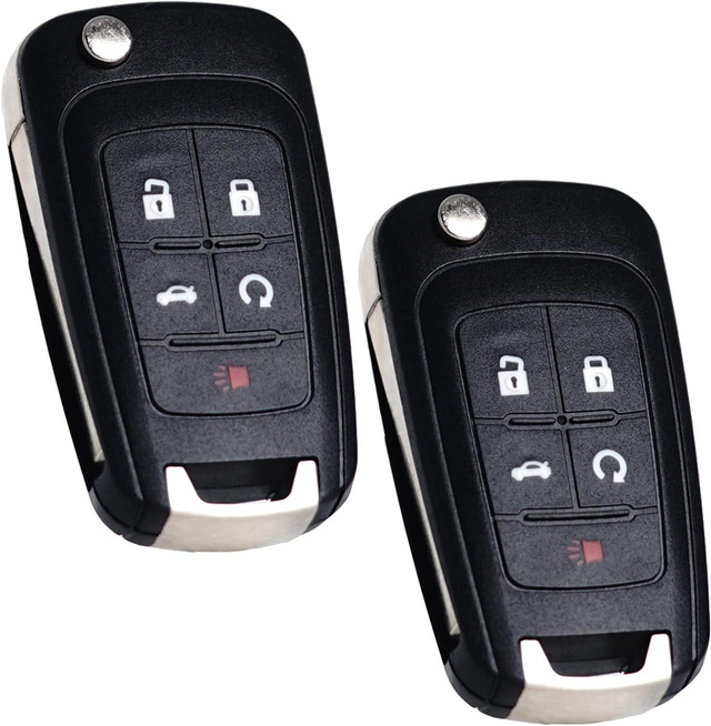 2x Replacement Keyless Entry Remote Key Fob For GM Chevy - 22733524 - Includes Batteries