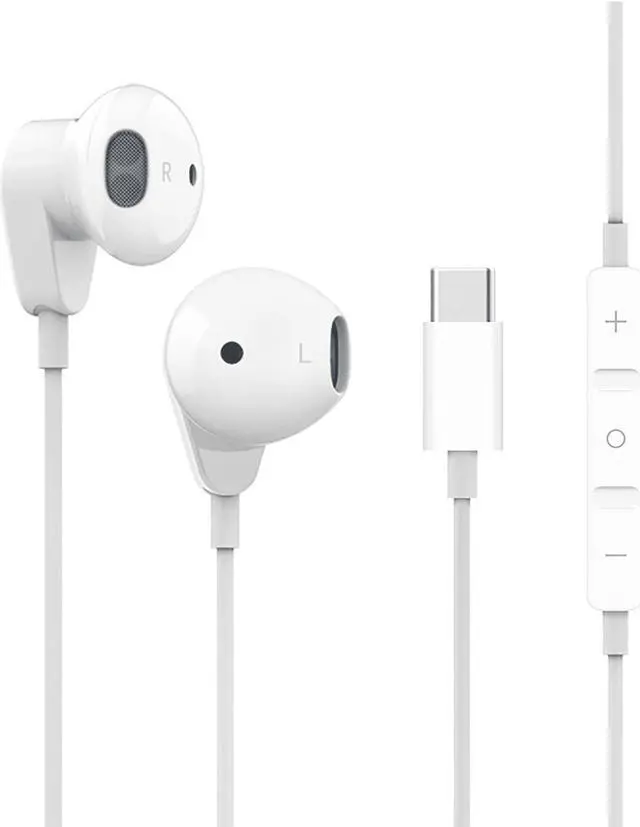 Main image of Urban Extreme USB Type C Earphones Stereo in-Ear Earbuds with Microphone and Volume Control Compatible with Google Pixel 4 - White (US Version with Warranty)