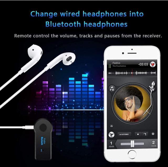 Alt view image 5 of 7 - Mini Bluetooth Receiver for Xiaomi Redmi Note 10 Pro - Wireless to 3.5mm Jack Hands-Free Car Kit 3.5mm Audio Jack w/ LED Button Indicator for Audio Stereo System Headphone Speaker
