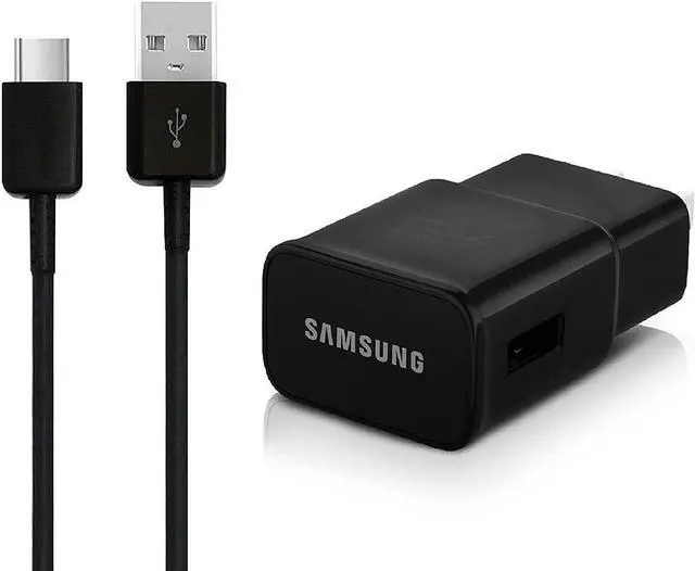 Main image of OEM Adaptive Fast Charger for Samsung Galaxy Tab S3 15W with Certified USB Type-C Data and Charging Cable. (Black / 3.3FT / 1M Cable)