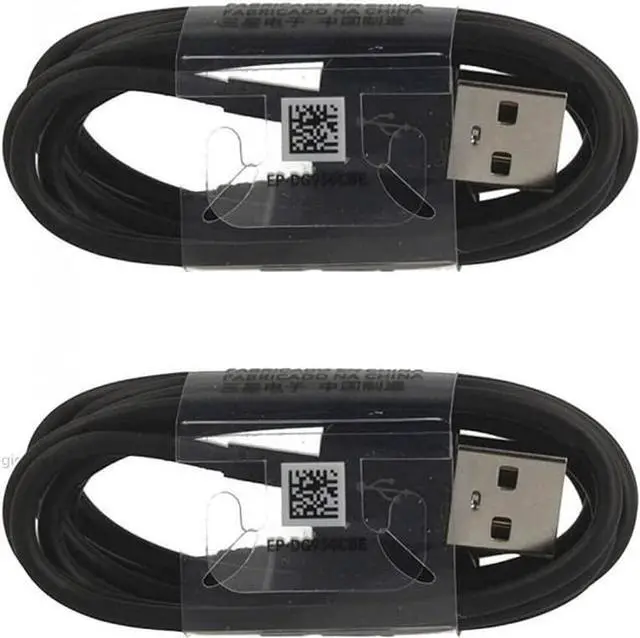 Alt view image 2 of 4 - Two (2) OEM Samsung USB-C Data Charging Cables for Galaxy S9/S9 Plus/S8/S8+/Note8 - Black EP-DG950CBE- Bulk Packaging