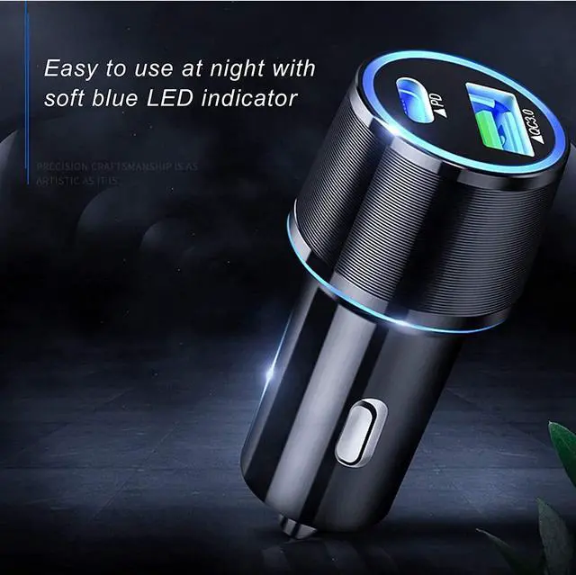 Alt view image 3 of 7 - UrbanX Fast Car Charger 21W Car and Truck for Nokia 2720 Flip with PD 3.0 USB Charger - Black Comes with USB A to Micro USB Cable 3.3FT 1M