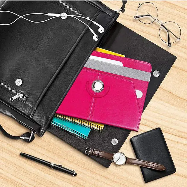 Alt view image 6 of 7 - UrbanX 10.1 Inch Universal Tablet Case Protective Cover Folio for Sony Xperia Z2 Tablet Wi-Fi 360 Degree Rotatable Kickstand Multiple Viewing Angles Credit Card Holder - Pink