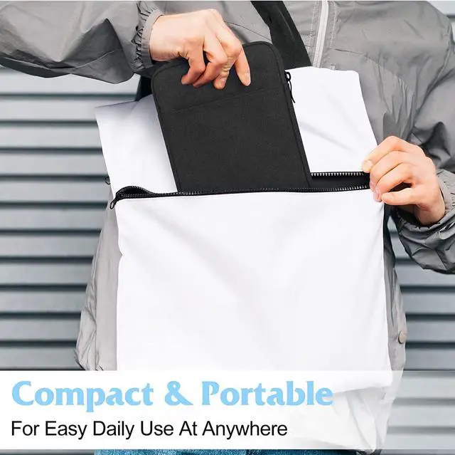 Alt view image 6 of 7 - UrbanX 8 Inch Tablet Case for Amazon Kindle Fire Lightweight Portable Protective Bag Laptop with Dual Pockets - Black
