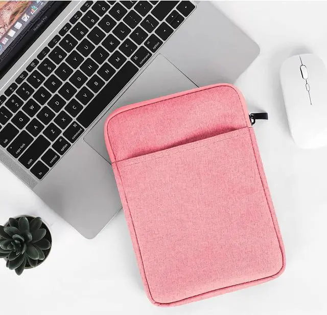 Alt view image 5 of 7 - UrbanX 8 Inch Tablet Case for Amazon Kindle Fire Lightweight Portable Protective Bag Laptop with Dual Pockets - Pink