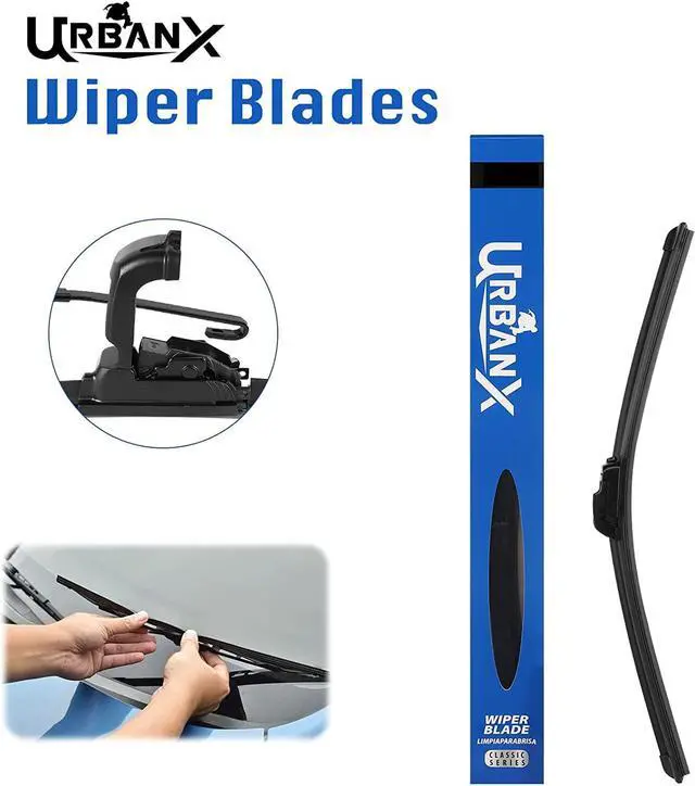 Alt view image 3 of 7 - UrbanX 2-IN-1 All Seasons Water Repellency Original Equipment Replacement Wiper Blades For 2005 Freightliner Sprinter 3500 24" Driver Side