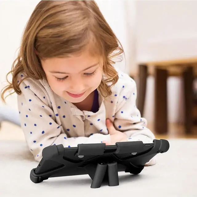 Alt view image 6 of 7 - Universal 8 inch Tablet Case, Silicone Protective Cover 7.9"-8.4" for BLU M8L Plus - Black