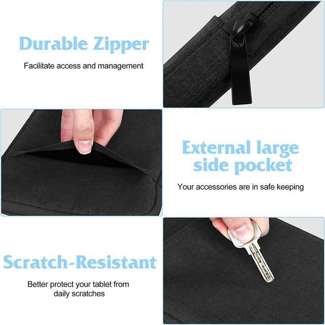 Alt view image 3 of 7 - UrbanX 8 Inch Tablet Case for Amazon Fire HD 8 Plus (2020) Lightweight Portable Protective Bag Laptop with Dual Pockets - Black
