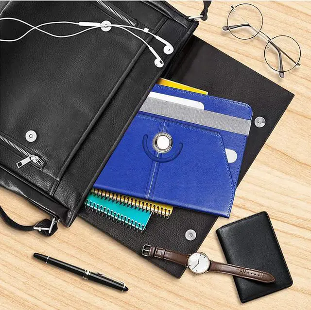 Alt view image 6 of 7 - UrbanX 7"-8" Inch Universal Tablet Case Protective Cover Folio for Amazon Kindle Fire HDX 7 8 Inch 360 Degree Rotatable Kickstand Multiple Viewing Angles Credit Card Holder - Blue