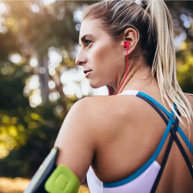 Alt view image 7 of 7 - UrbanX R2 Wired in-Ear Headphones with Mic for Xiaomi Mi A3 with Tangle-Free Cord, Noise Isolating Earphones, Deep Bass, in-Ear Bud Silicone Tips - Red