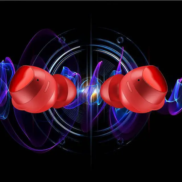Alt view image 7 of 7 - Urbanx Street Buds Plus True Wireless Earbud Headphones for Samsung Galaxy Tab Pro 12.2 - Wireless Earbuds w/Noise Isolation - RED (US Version with Warranty)