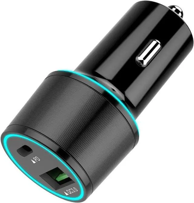 Alt view image 2 of 3 - USB C Car Charger UrbanX 21W Car and Truck Charger Compatible with Samsung galaxys A52 5G with Power Delivery 3.0 Cigarette Lighter USB Charger - Black, Comes with USB C to USB C PD Cable 3.3FT 1M